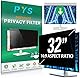 PYS 81,3 cm (32 Zoll) Sichtschutz für 16:9 Breitbild-Computer-Monitor – leicht abnehmbarer Display-Filterschutz – blendfrei & blaues Licht – Anti-Kratz-Schutzfolie für Datensicherheit
