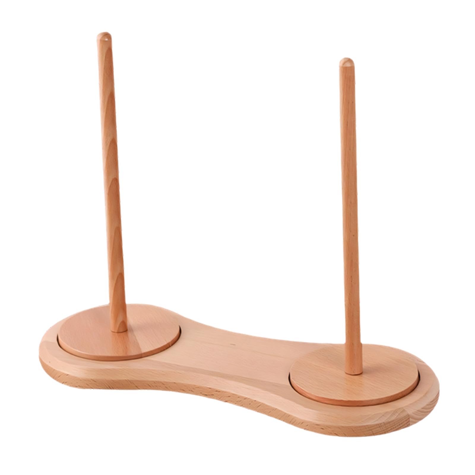 Shurhome 360 Degree Rotating Wooden Yarn Organiser Holder Thread Spool Stand for Knitting Weaving Crochet Crafting Project Handcraft Thread Management