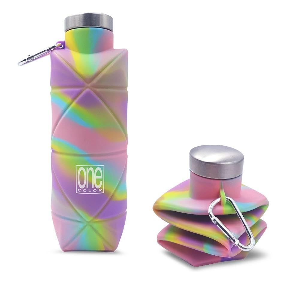AKENA Botella de silicona plegable de 700 ml de capacidad, uso alimentario, sin BPA