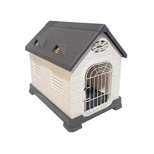 Tasydi ペットハウス 犬小屋 屋内でも屋外でも使用でき 全天候型の日差しや雨から保護し 防風・防雨 PPプラスチック製 組み立てが簡単で 清潔でメンテナンスが簡単 取り外し可能で洗える 大型犬と中型犬に適しています すべての季節に適しており 高さ62