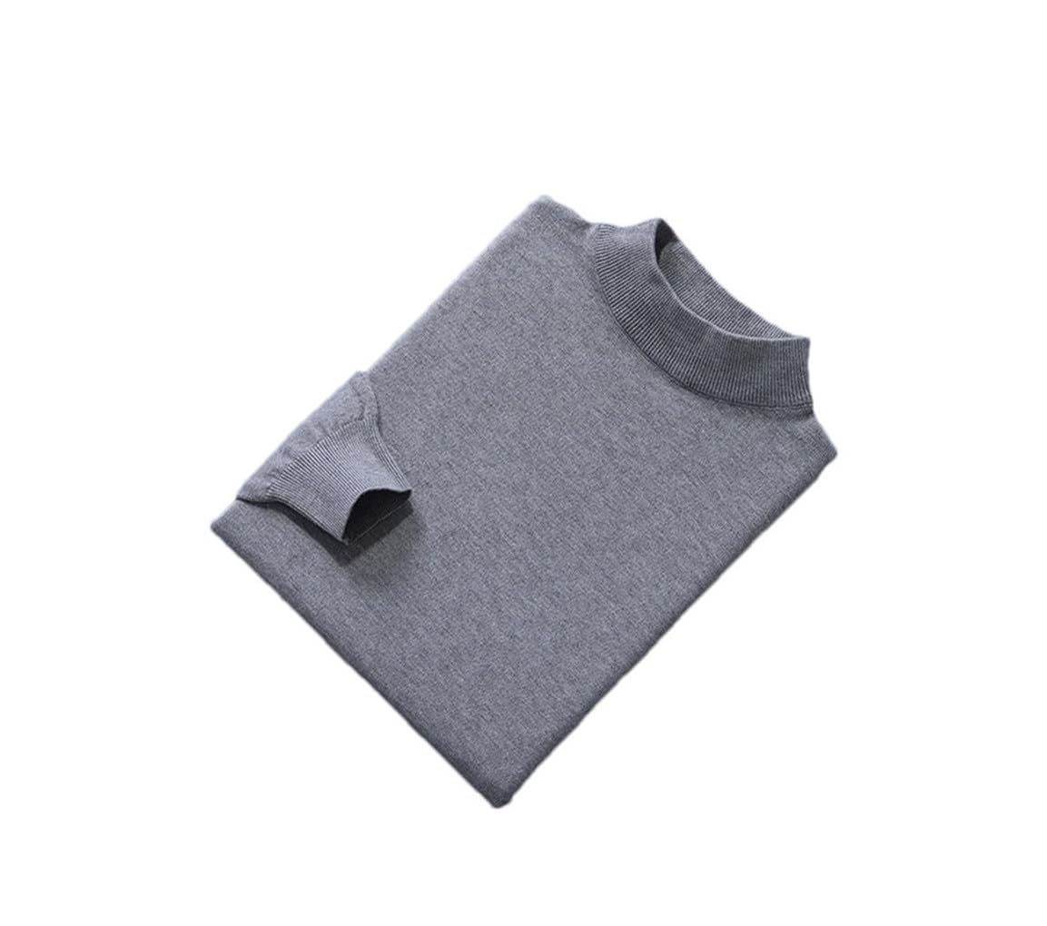Suéter De Lana para Hombre Jersey De Otoño Invierno Medio Cuello Alto Suéter De Cachemira Suave Y Cálido Suéteres