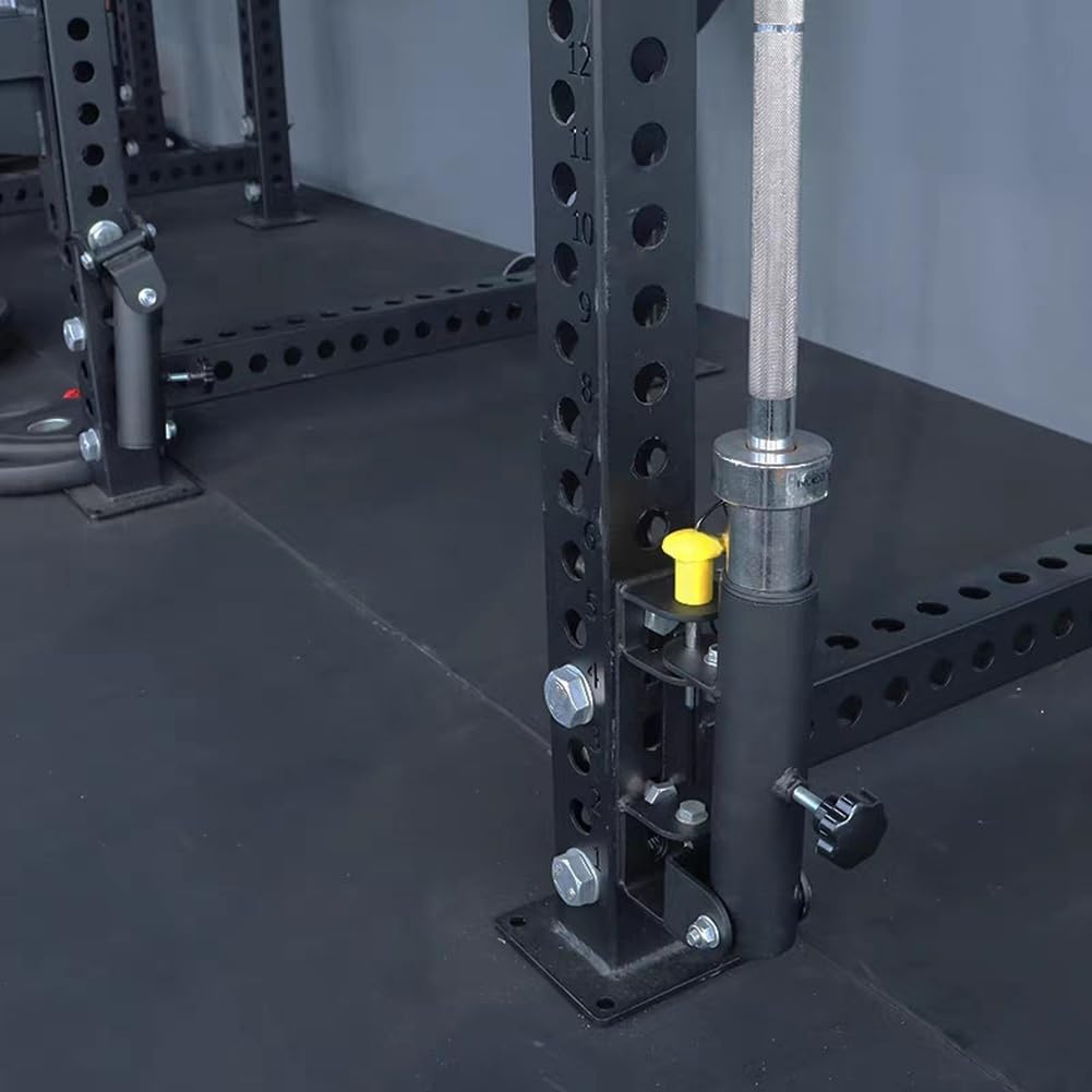 Soporte giratorio para barra de sentadillas, soporte de almacenamiento multifunción para barra en T, accesorio de gimnasio de acero resistente para entrenamiento de cuerpo completo