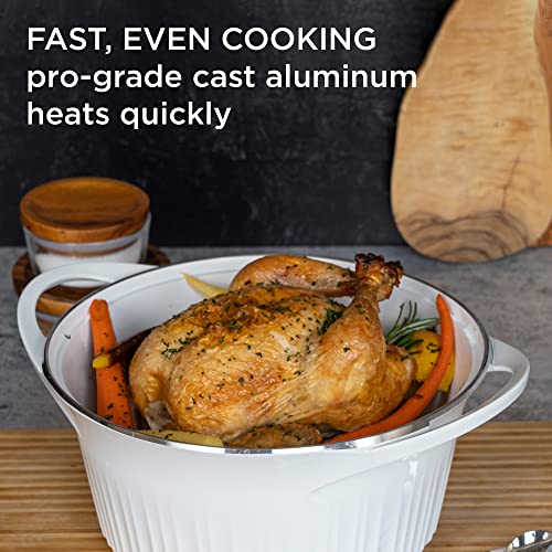 CorningWare-Non-Stick-55-Quart-QuickHeat-Dutch-Oven-Pot-with-Lid-Lightweight-Ceramic-Non-Stick-Interior-Coating-for-Even-Heat-Cooking-Perfect-for-Baking-Frying-Searing-and-More-French-White