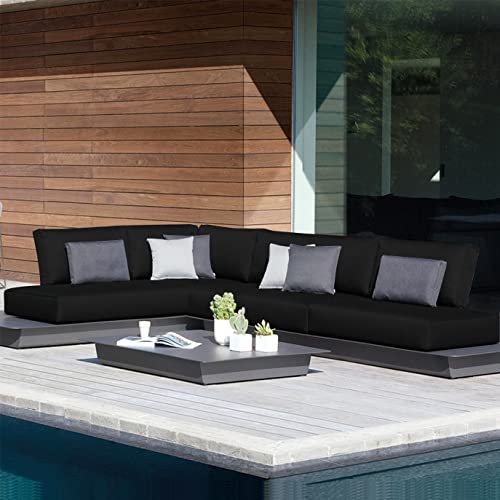 Cinnamonee Patio Seat Zippered Cushion Covers For Outdoor Furniture Black Set Of 2, 22X24 Removable Slipcovers For Large Dining Chairs #TOP1
