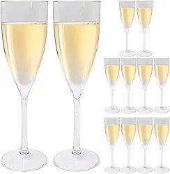 Kit Taças de Champanhe Espumante em Acrílico Premium Transparente 180ml (12)