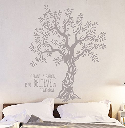 Wandtattoo Wandaufkleber Baum Olivenbaum mit Spruch M1567 - ausgewhlte  Farbe: *Kupfer* - ausgewhlte Gre: S - 75cm breit x 60cm hoch :  Amazon.de: Baumarkt