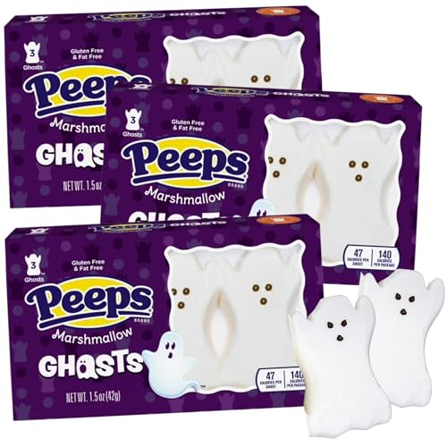 Halloween Peeps Ghost Marshmallows, Classic Spooky Candies, Cupcake and Dessert