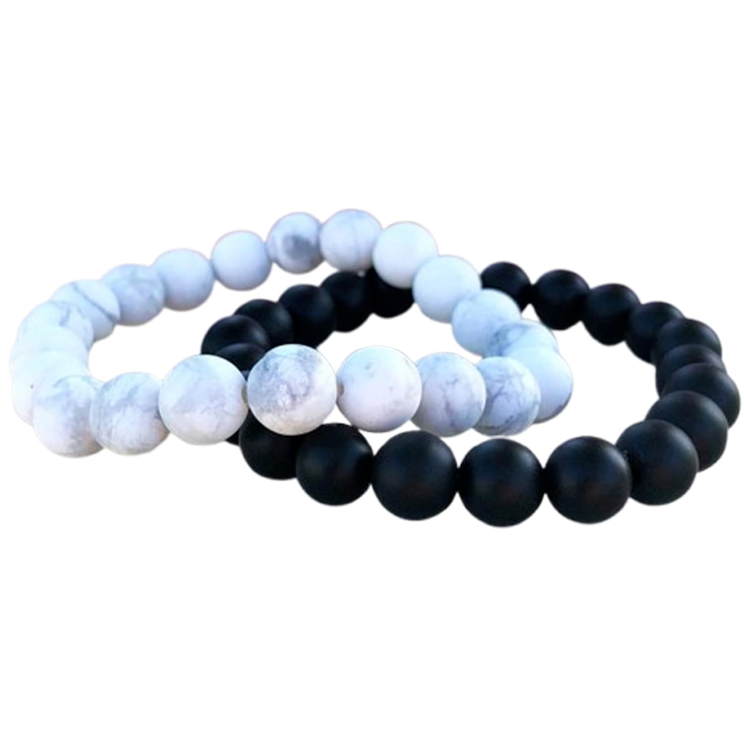 Bracelet couple comment porter les perles howlite onyx au quotidien - 6