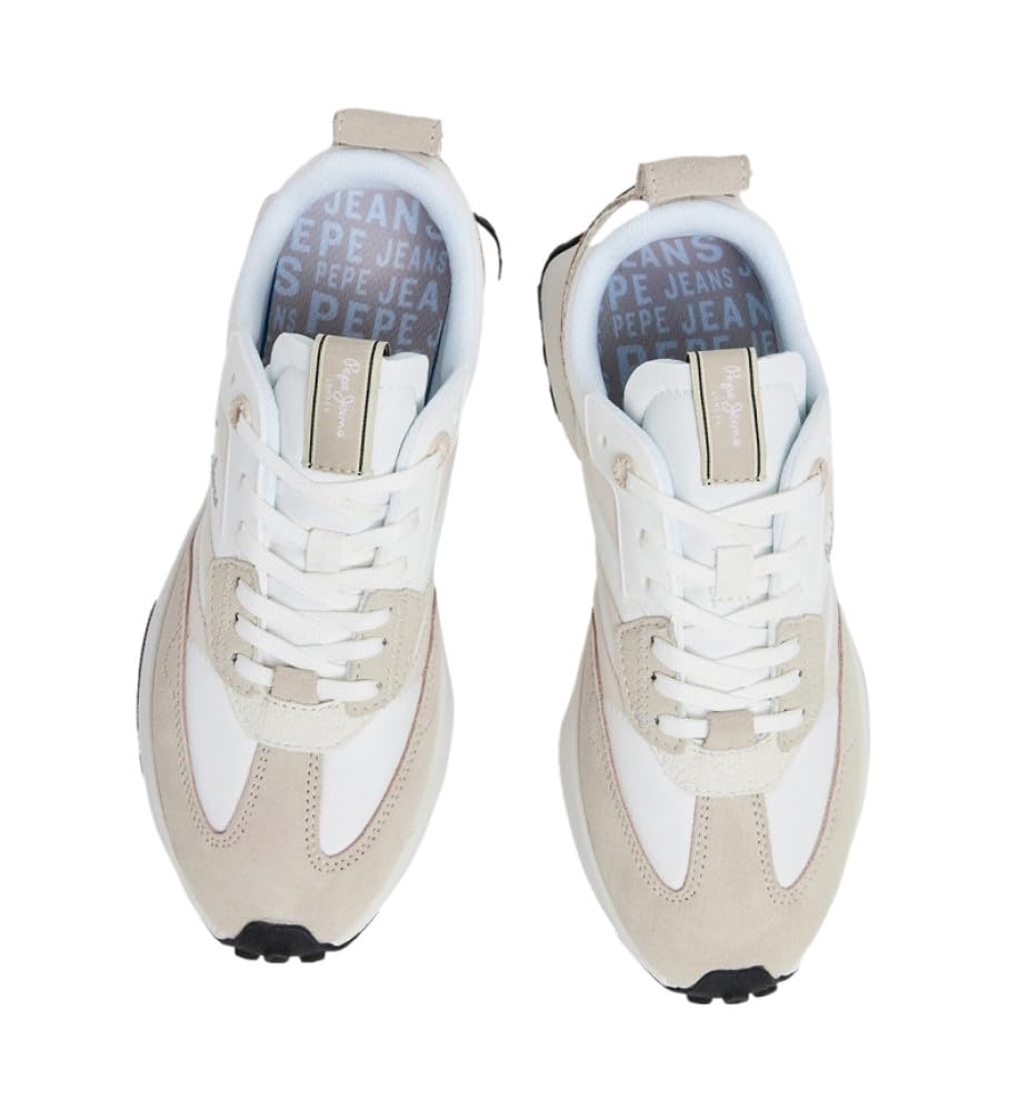 Pepe Jeans Zapatillas de Piel Lucky Print Blanco