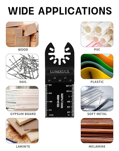 50Pcs Multi Tool Blades 35mm(1-3/8'') Oscillating Saw Blades Universal Cutter Quick Release Accessories for Metal Wood Plastic Compatible with DeWalt Dremel Milwaukee FEIN Makita Bosch Multimaster 3 50Pcs Multi Tool Blades 35mm(1-3/8'') Oscillating Saw Blades Universal Cutter Quick Release Accessories for Metal Wood Plastic Compatible with DeWalt Dremel Milwaukee FEIN Makita Bosch Multimaster - Image 3