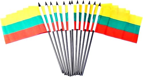 Miniatura 27 de Paquete de 12 banderas de escritorio de oficina en miniatura de poliéster internacional de 4 x 6 pulgadas, 1 docena de banderas pequeñas de 4 x 6