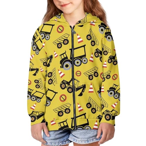 Image of Biyejit Kids Novelty 3D Graphic Printed Hooded Sweatshirt Boys Girls Zip Up Hoodies Age 6-16 Years