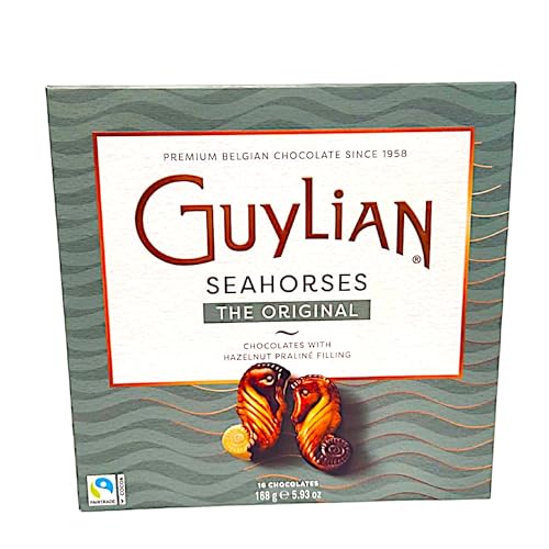 Guylian Seahorses Belgian Chocolates, The Original - 168g Box of Hazelnut Praline Chocolates (Original Seahorse 168g)