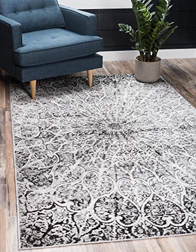 Unique Loom Sofia Traditional Area Rug, 4' 0 x 6' 0, Dark Gray