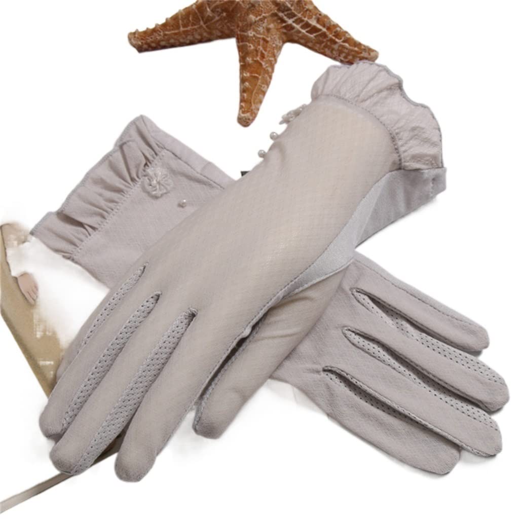 Women's Thin Ice Silk Driving and Cycling Gloves Hand Socks Elastic Breathable
