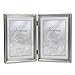 Lawrence Frames Antique Pewter 5x7 Hinged Double Picture Frame - Bead Border Design