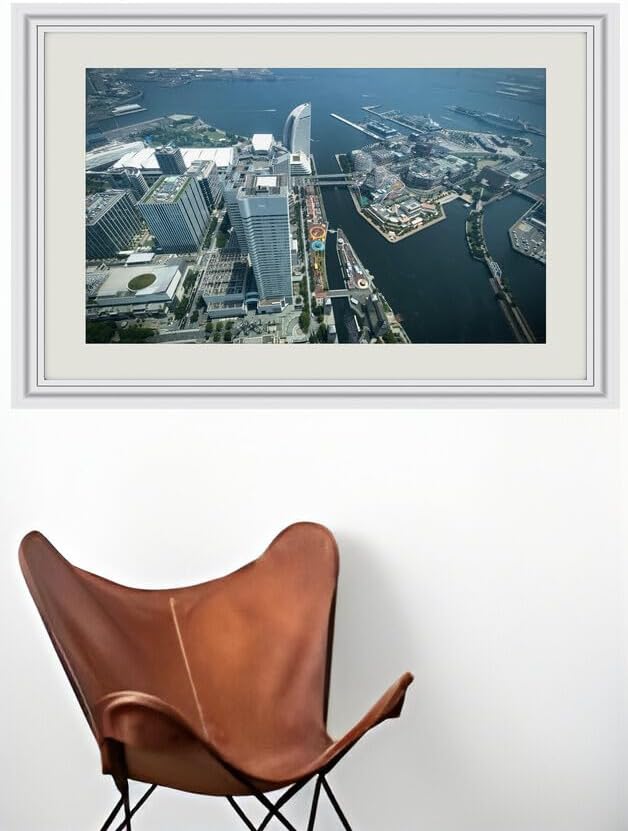 JZZJ07342 Japan Houses Yokohama from Above| Self-Adhesive Painting | Frameless
