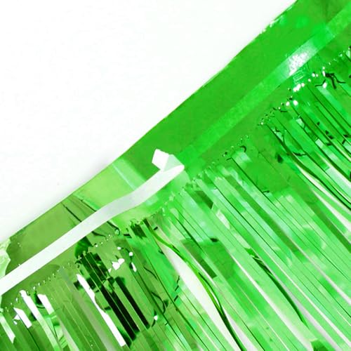 Image of Green Parade Float Fringe, Fringe Banners,Green Fringe Garland,For Parade Float Decorations,Graduation Ceremony Decorations Festival Celebration,11.8 in x 9.8 ft,4 pack