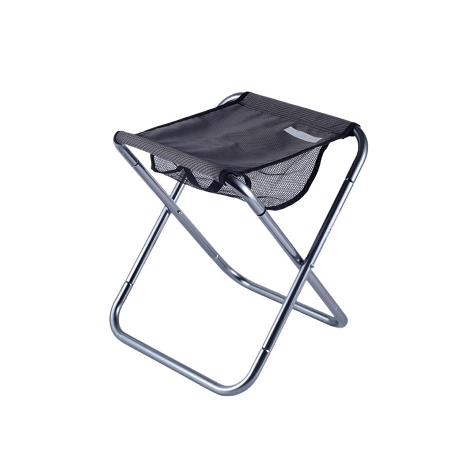 stołek kempingowy, Ultralekki aluminiowy składany taboret na camping piknik wędkarstwo(Grey)
