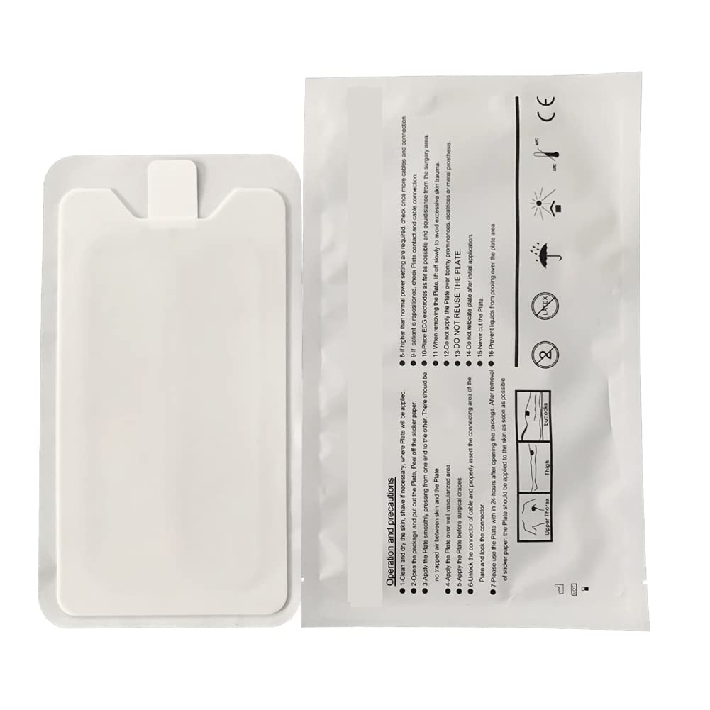 Jkjhbhged ESU-JB01 Adult Monopolar ESU Plate Professional Disposable Electrode Sheet Negative Plate 10 Pieces Per Package