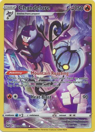 Pokemon Chandelure TG04/TG30 Rare Holo (Lost Origin Trainer Gallery)