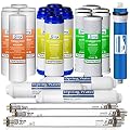 iSpring F25U75 3-Year Replacement Filter Cartridge Set for 6-Stage 75GPD UV Reverse Osmosis Water Filter Systems, Fits iSpring RCC7U RO Water Filtration Systems with UV, 25 Pack