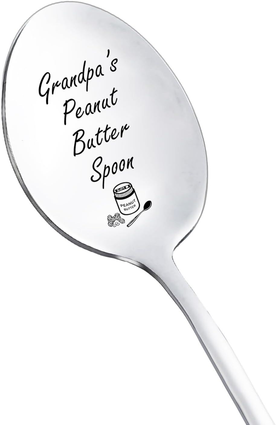 Peanut Butter Spoons Gift Set - Stainless Steel Spoons for Women, Men, Dad, Wife - Funny PB Lover Gift for Christmas, Birthday