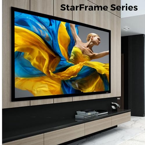 Image of Elite Screens Sable Frame B2, 120-inch 16:9, Fixed Frame 4K Ultra HD Home Theater Projection Projector Screen Kit, SB120WH2