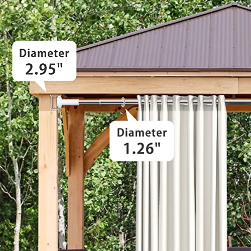 Image of Umimile Tension Curtain Rod, 51-165in Adjustable Spring Shower Curtain Rod | Stainless Steel Closet Rod for Windows or Shower, No Drilling, No Rust, Easy to Install