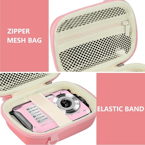 Funda impermeable rígida para cámara Leayjeen rosa miniatura 4