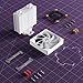 Fexadon Tek ARGB 120mm CPU Cooler, 4 Heat Pipes, 120mm ARGB PWM Fans, 1800RPM Speed, for AMD:AM4 AM5/Intel LGA 1700/1150/1151/1200,PC Cooler (White)