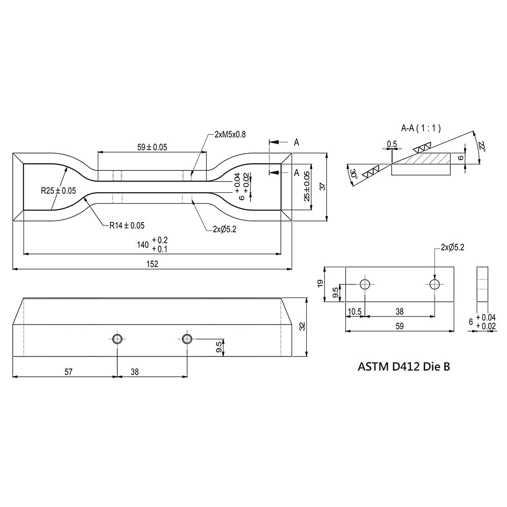 DB-ASTM D412 Die B