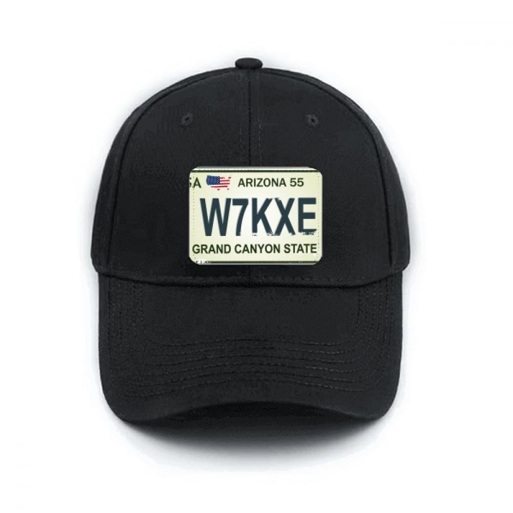 Casquette de baseball noire avec attache réglable et imprimé permis américain - 4
