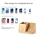 Veelink Bamboo Wireless Charger with Organizer Wood Wireless Charging Station for iPhone 16/15/14/13/12/11/Xs Pro MAX/XR/XS/X/SE, Compatible with Samsung S24/S23/S22/S21/S20 S & Note Series(Standard)
