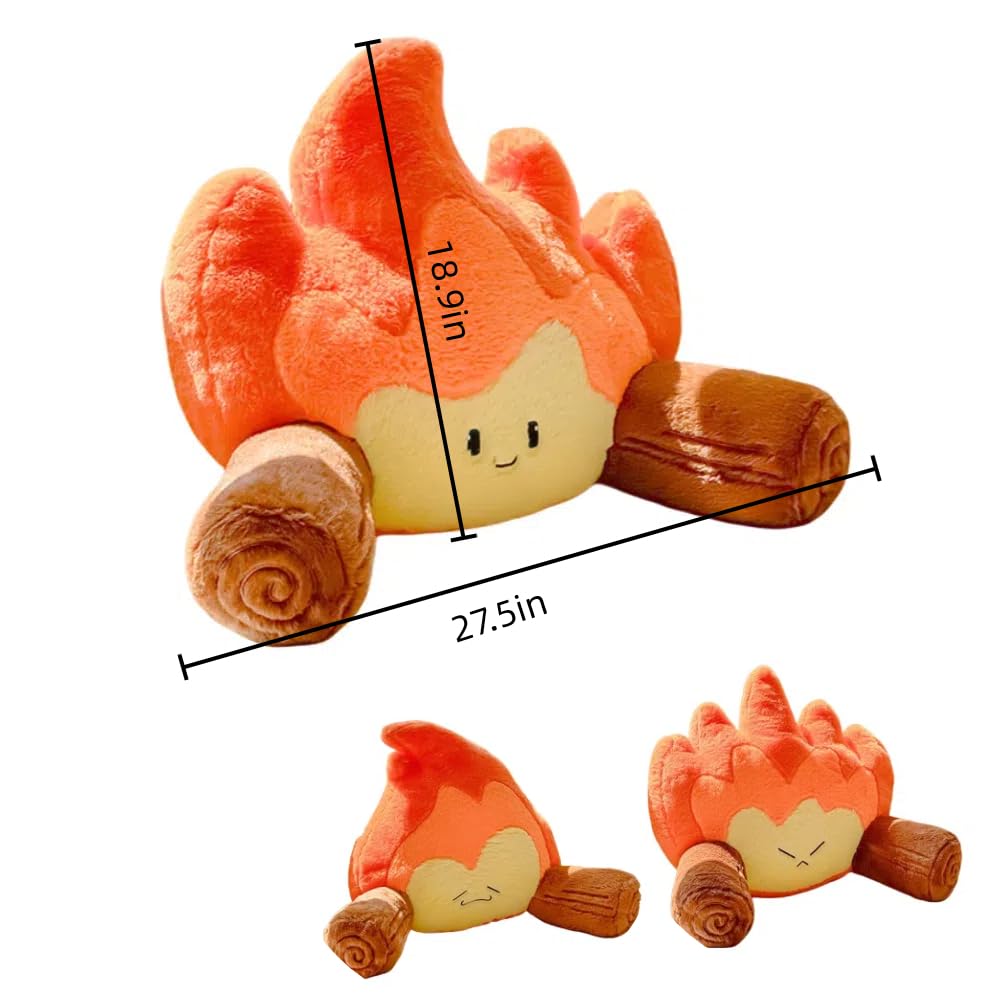 Gujuja Reading Pillow for Sitting in Bed Funny Campfire Back Pillows Cartoon Bonfire Backrest on Chair, Couch, Bed, Sofa and Car