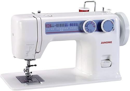 Janome 712T Máquina de coser con 10 puntadas, 1 ojal de cuatro pasos y bobinadora de bobina de empuje y tracción