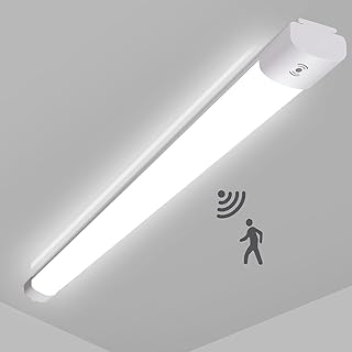 20W Feuchtraumleuchte mit Bewegungsmelder, 2200LM 60CM LED Röhre, IP65 Wasserdicht Kellerleuchte, Lampe mit Bewegungsmelder innen für Büro Flur Treppe Garage Abstellraum, 4000K