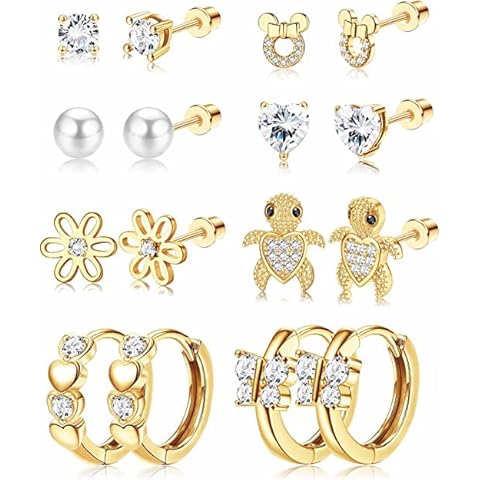 LOLIAS 8 Pares Pendientes Helicoidales Femeninas Cover
