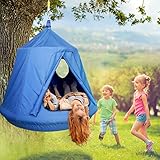 hängematte für kinder 【Mit Vorhang-Design】Wenn Sie den Vorhang schließen, können Sie ihren Kindern einen separaten Raum geben und Kinder können ihre eigene Welt genießen. Und Sie können auch in dem Zelt LED-Leuchten installieren, was sorgt dafür, das Sicherheitsgefühl des Kindes in der Nacht zu erhöhen. Das Hängzelt ist wie eine geheime Basis eines Kindes. In dem Zelt können sie Bücher lesen, Versteck spielen oder schlafen.