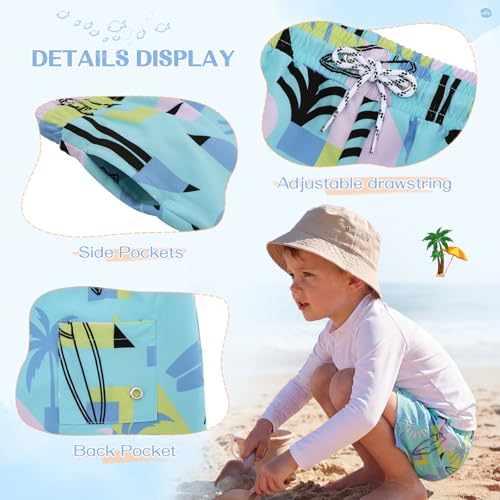 Image of American Trends Boys Swim Trunks Toddler Swim Shorts Bathing Suit Kids Swimsuit Youth Swimwear