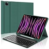 SENGBIRCH Teclado para iPad Pro 12.9, Teclado para iPad Pro 6/5/4/3 Generación, Funda Teclado Bluetooth Inalámbrico para iPad Pro 12.9 Pulgadas 2022/2021/2020/2018 (6.ª/5.ª/4.ª/3.ª Gen), Verde Oscuro