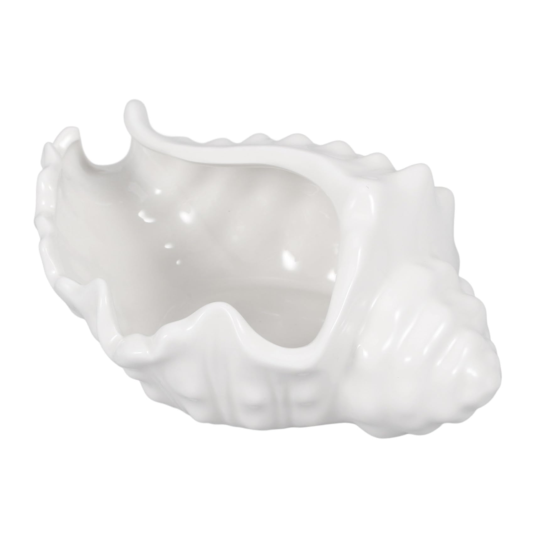 Keramik Schmuckschale Muschelform Weiß Schmucktablett für Ringe Ohrringe Halsketten Dekoratives Aufbewahrungs und Präsentationstablett für Zuhause und Schminktisch