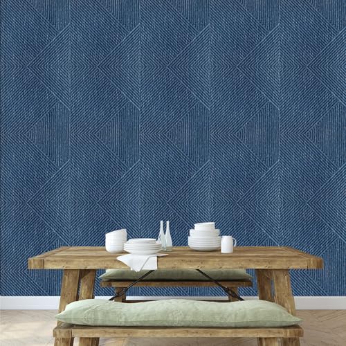 Image of Kayra Decor 3D Self Adhesive Wall Panel Electric Blue TP 106 Design Pack of 12 Covers 32.34 Sq. Ft.TP106