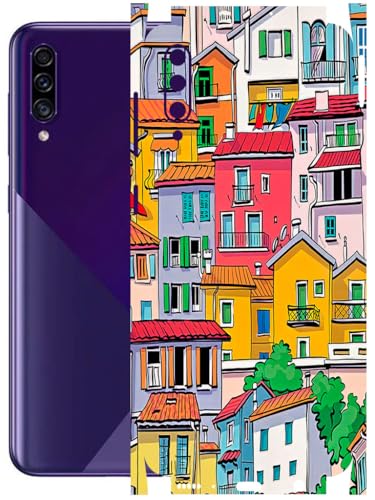 Image of AtOdds - Full Body Back Screen Guard Protector Film - Lamination Wrap Skin Sticker Compatible with Samsung Galaxy A30s | Scratchproof Matte Finish (Concrete Jungle)