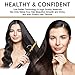NICEMOVIC Ceramic Heating Hair Straightener Comb - Hot Pressing Brush for Natural Black Hair, Beard Wigs, and Curling (Gold)