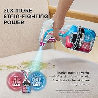 Shark StainForce Cordless Spot Cleaner Lightweight & Portable Spot, Stain, & Odour Eliminator for Carpets, Upholstery, Cars, with Storage Caddy, Accessories and 500ml Cleaning Solution, HX100UKT