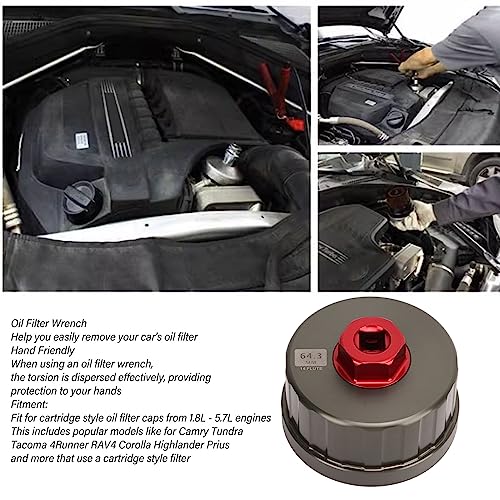 KIMISS Chave de filtro de óleo para serviço pesado Chave de filtro de óleo 64,3 mm 14 flautas ferram