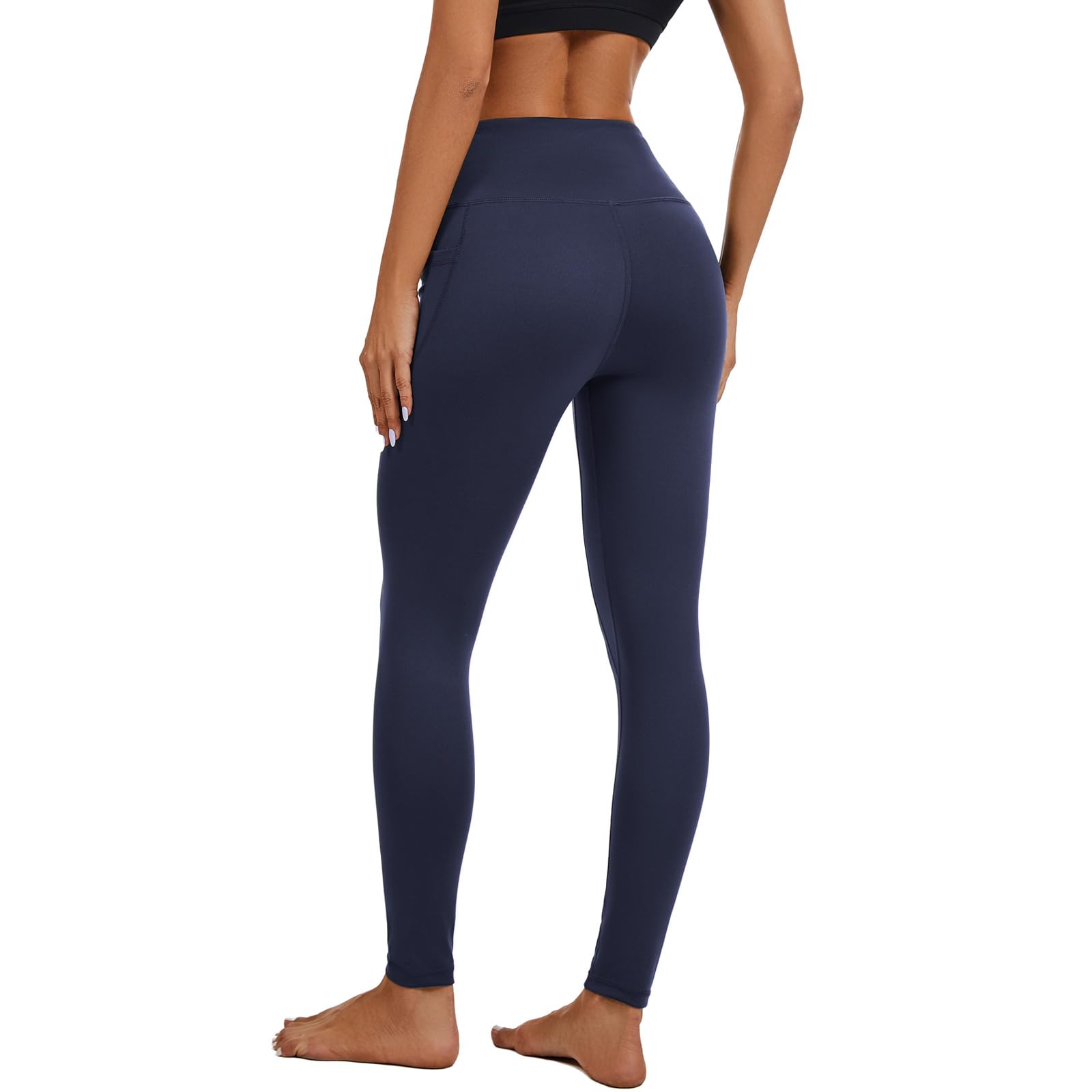 AMYTIS Sport Leggings Damen High Waist Yogahose mit Taschen Lang Sporthose Blickdicht Leggins Fitness Sportleggins - 3