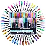 MEEDEN 48pcs Gel Pen Set Refills Metallic Pastel Neon Glitter Sketch Drawing Color Pen School Stationery Marker for Kids Gifts