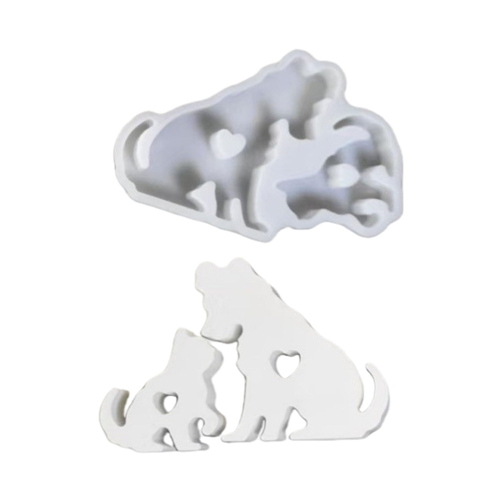 Kalttoy Smooth Inner Surfaces Silicone Mold for Cement Dog Cats Sculpture Resin Casting for Artists Enthusiasts Pet Themed Concrete Plasters Mold